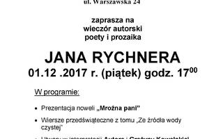Wieczór autorski Jana Rychnera