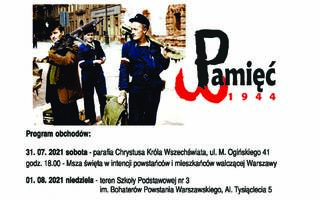 Obchody 77-tej rocznicy wybuchu Powstania Warszawskiego