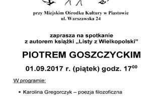 Spotkanie z Piotrem Goszczyckim